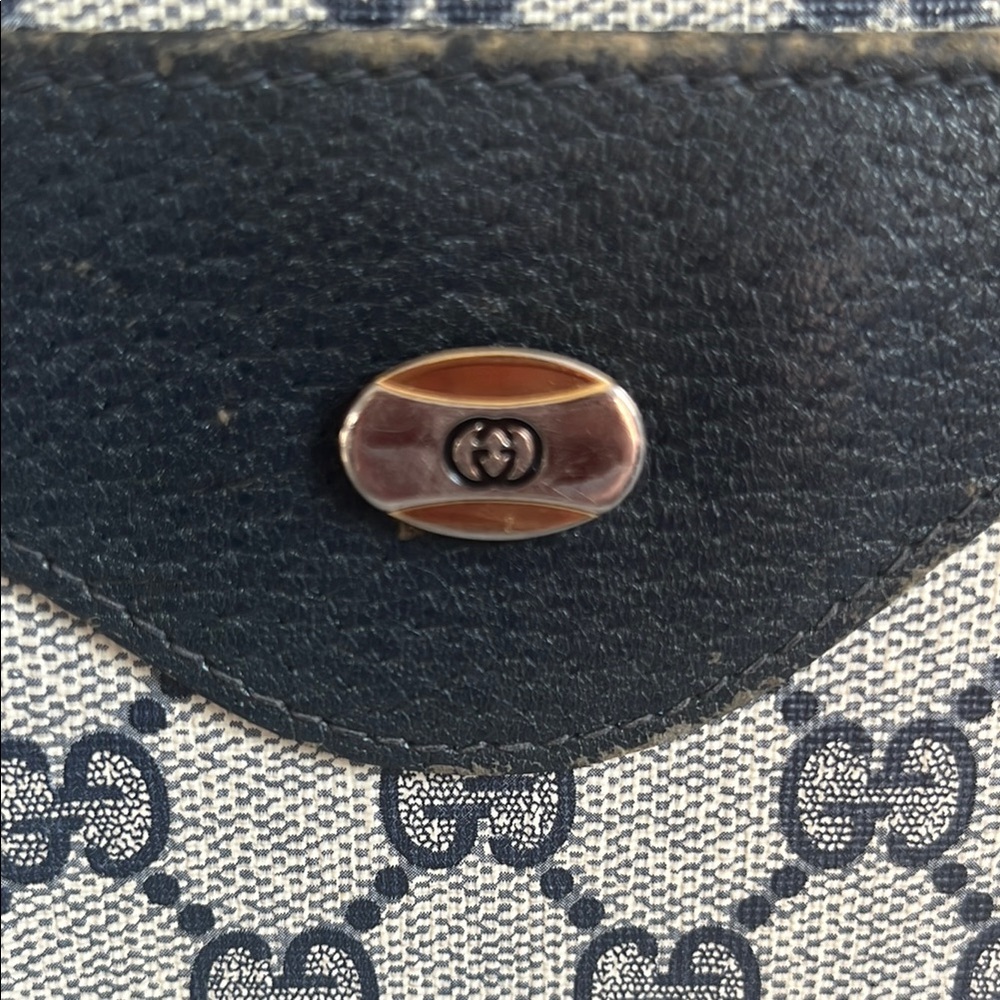 Gucci Navy and Tan Tote - Picture 2 of 12